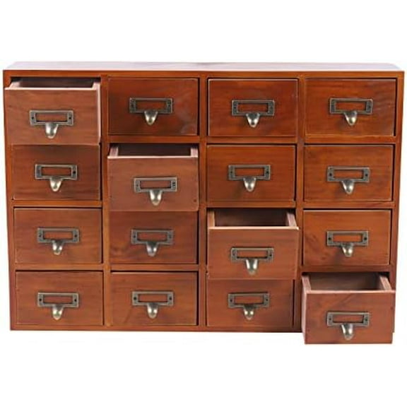 16 Traditional Chinese Medicine Cabinet, 14 x 20in Apothecary Cabinet Medicine Cabinet Organizer Herbal, Tea Bag, Jewelry Storage