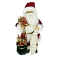 thumbnail image 1 of 16" Traditional Standing Santa Claus Christmas Figure with Name List and Gift Bag, 1 of 5