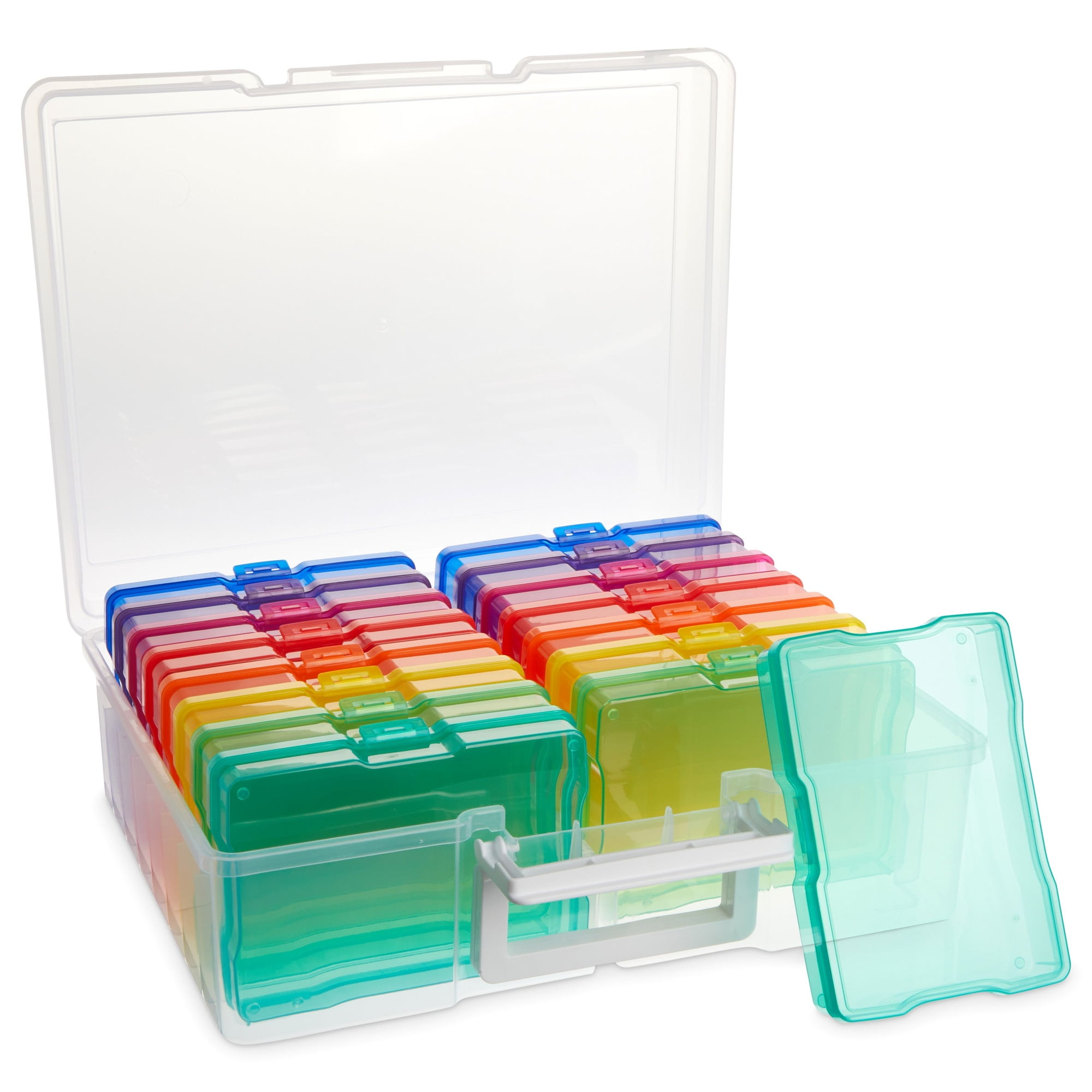 16 Transparent 4x6 Photo Storage Boxes and Organizer with