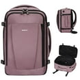 thumbnail image 1 of 16" Travel Carry on Backpack with 13 Pockets Full Open Casual Daypack with USB Charge Port for Underseat Airplane Personal Item Bag for Women, Pink, 1 of 8