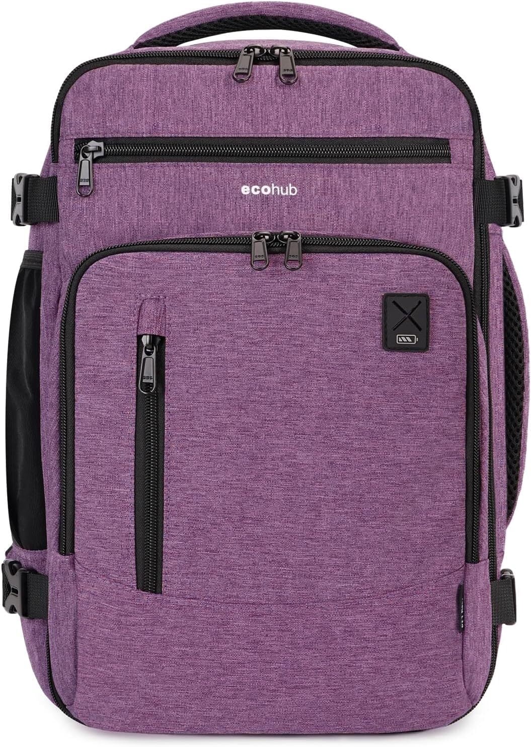 16" Travel Laptop Backpack with Handle Airline Approved Full Open Carry on Business Daypack for Women Men Travel Essentials Casual Hiking, 20L, Pink