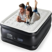 Beddle 16" Twin Size Air Mattress with Built-in Pump Waterproof Inflatable Bed Portable Blow-Up Airbed for Home Camping and Guest Use