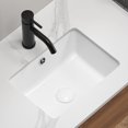thumbnail image 1 of 16" Undermount Bathroom Sink - White Porcelain Under Counter Vanity Sink with Overflow, 1.77" Drain Hole, Durable Ceramic Basin, 1 of 8