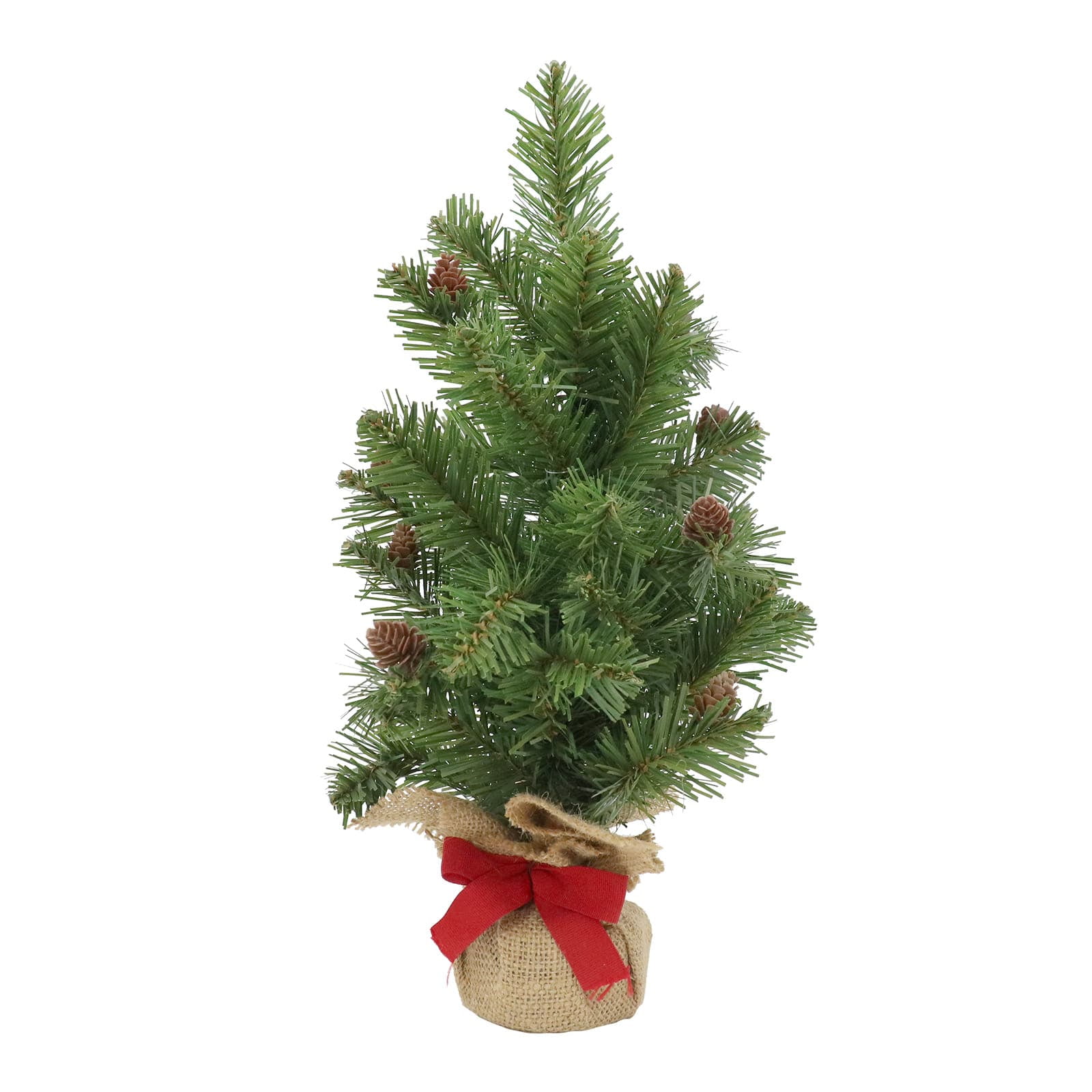 16" Unlit Pine Tabletop Artificial Christmas Tree in Burlap Bag by