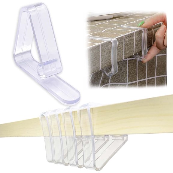16 Upgraded Tablecloth Clips,Thicker Wider Clear Tablecloth Clips,Plastic Table Cloth Hold Down Clips Table Cloth Holder Cover Clamps for Restaurant Picnics Marquees Weddings Graduation Party.