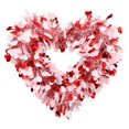 thumbnail image 1 of 16" Valentine's Day Heart Wreath, Pink and Red Tinsel Wreath with Heart Decorations, Front Door Decorations Wreath, Heart Wreaths for Wedding Anniversary Romantic Valentines Day Decorations, 1 of 6