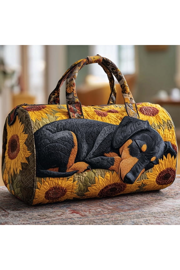 16" Van Quilted Duffle Bag, Retro Camper Canvas Weekender for Women, Compact Travel Carry-on Luggage, Vintage RV Theme Gym Bag with Handles, 16x8x8 Inches(Y)