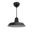 thumbnail image 1 of 16" Vintage Pendant Barn Light in Black, 1 of 4