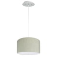 thumbnail image 1 of 16" W 2 Light Pendant Textured Oatmeal Shade with Diffuser, White Cord, 1 of 5