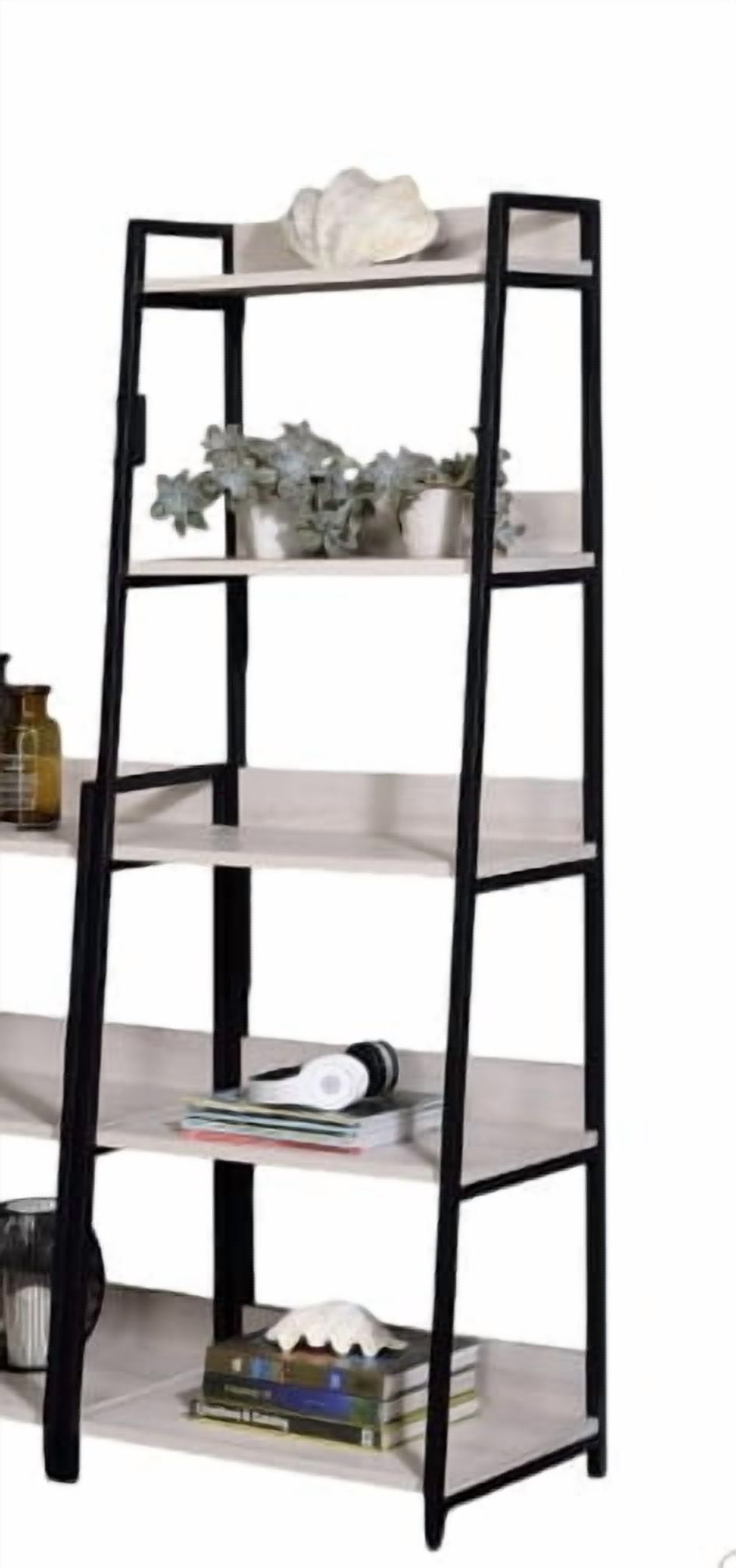 16"W Bookshelf Natural & Black Finish
