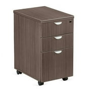16"W Mahogany Laminate Three Drawer Mobile Pedestal - NBF Signature Series Esquire Collection