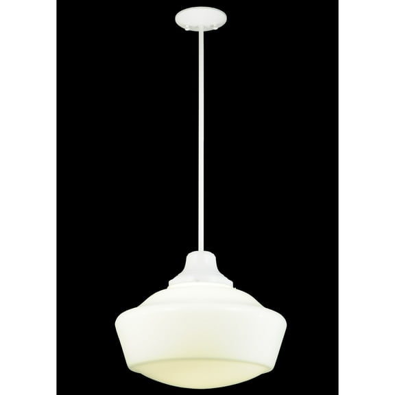 16"W Revival Schoolhouse W/Traditional Globe Pendant