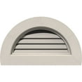 thumbnail image 1 of 16"W x 08"H Half Round Gable Vent (21"W x 13"H Frame Size): Primed, Functional, Smooth Western Red Cedar Gable Vent w/ Brick Mould Face Frame, 1 of 12