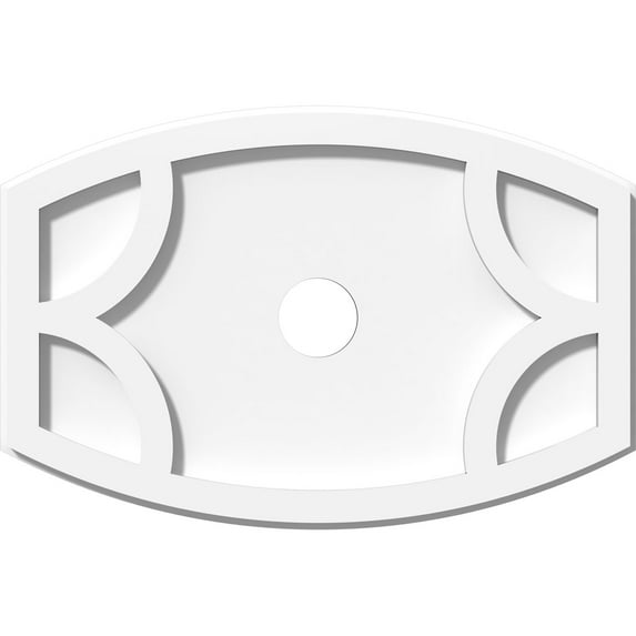 16"W x 10 5/8"H x 2"ID x 8 1/2"C x 1"P Kailey Architectural Grade PVC Contemporary Ceiling Medallion