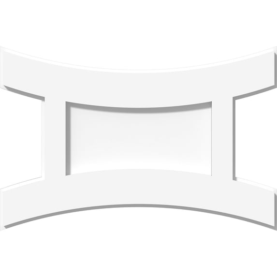 16"W x 10 5/8"H x 3 1/2"C x 1"P Haven Architectural Grade PVC Contemporary Ceiling Medallion