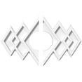 thumbnail image 1 of 16"W x 10 5/8"H x 4"ID x 5"C x 1"P Zoe Architectural Grade PVC Contemporary Ceiling Medallion, Two Piece, 1 of 11