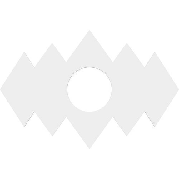 16"W x 10 5/8"H x 4"ID x 5"C x 1"P Zoe Architectural Grade PVC Contemporary Ceiling Medallion