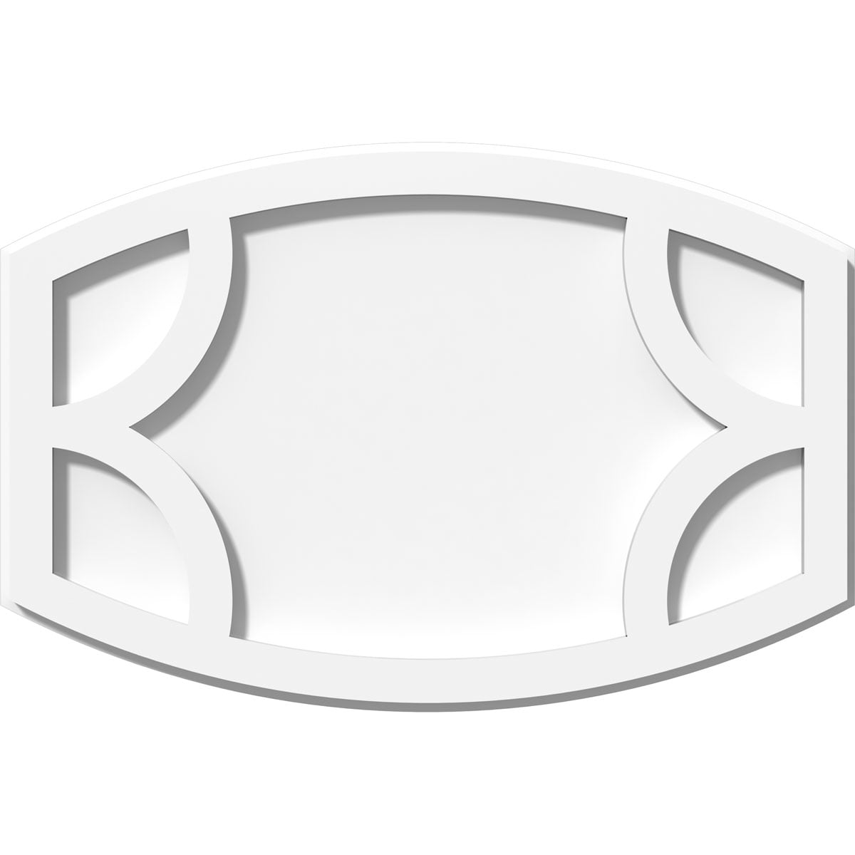 16" White PVC Contemporary Ceiling Medallion