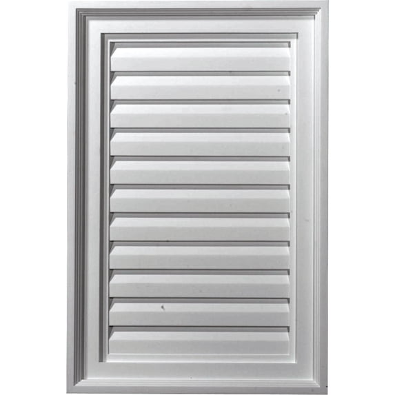 16"W x 14"H Rectangle Urethane Gable Vent Louver, Non-Functional