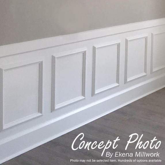 16"W x 28"H x 1/2"P Ashford Molded Scalloped Wainscot Wall Panel