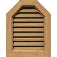 thumbnail image 1 of 16"W x 36"H Octagonal Top Gable Vent (21"W x 41"H Frame Size): Unfinished, Functional, Smooth Western Red Cedar Gable Vent w/ Brick Mould Face Frame, 1 of 12