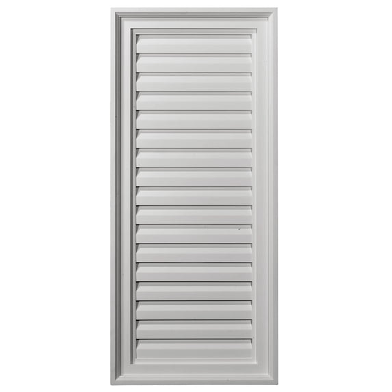 16"W x 36"H x 2 1/4"P, Vertical Gable Vent Louver, Functional