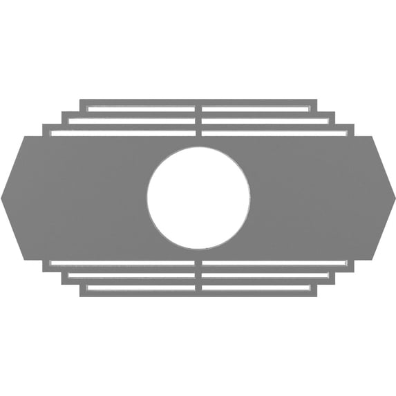 16"W x 8"H x 4 1/4"ID x 1/2"P Chrysler Architectural Grade PVC Pierced Ceiling Medallion, Nickel