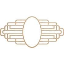 16"W x 8"H x 4 3/8"IW x 7 5/8"IH x 1/4"T Elizabeth Wood Fretwork Pierced Ceiling Medallion, Alder