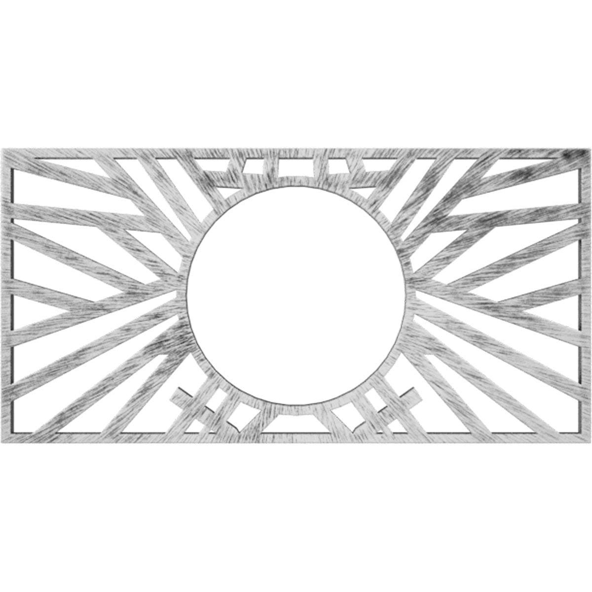 Antiqued Silver 16" x 8" PVC Pierced Ceiling Medallion