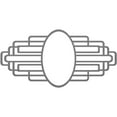 thumbnail image 1 of 16"W x 8"H x 7 5/8"IH x 4 3/8"IW x 1/2"P Elizabeth Architectural Grade PVC Pierced Ceiling Medallion, Nickel, 1 of 10