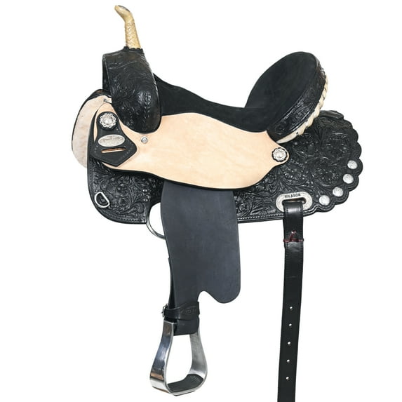 16" Western Horse Saddle American Leather Treeless Trail Barrel Hilason