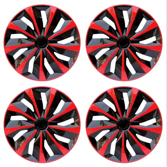 16" Wheel Covers ABS Red, 4 Pack