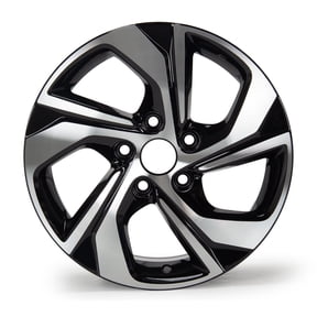 16" Wheel Rim 16x7-inch 5-Lug Machined Black, for 2016-2017 Honda Accord LX 64078