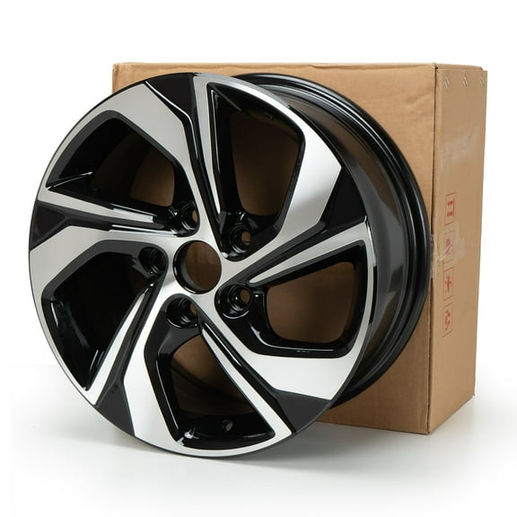 16" Wheel Rim 16x7-inch 5-Lug, for 2016-2017 Honda Accord 64078, Machined Black Alloy Rims