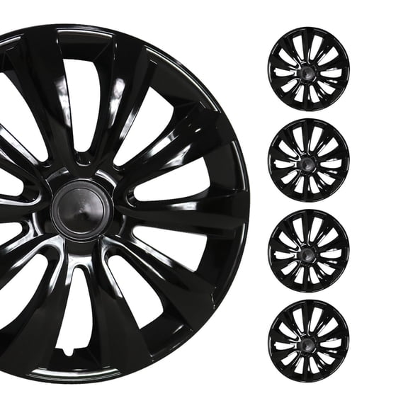 16" Wheel Rim Cover for Scion Guard Hub Caps Durable Snap On ABS Black 4 Pcs