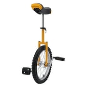 16" Wheel Unicycle with Steel Rim Unicycle One Wheel Bike with Adjustable Height for Adults Kids Beginner Fitness Exercise Balance Training, Skid-proof