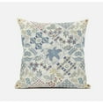 thumbnail image 1 of 16â White Blue Patch Suede Throw Pillow, 1 of 3