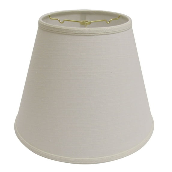 16" White Empire Deep Slanted Linen Lampshade