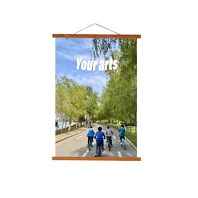 Mxdfafa Teak Wood Magnetic Poster Frame - 16" Wide, Fits 16x24 16x22 16x20 Artwork, Wall Decor Hanger for Gallery Prints & Photos