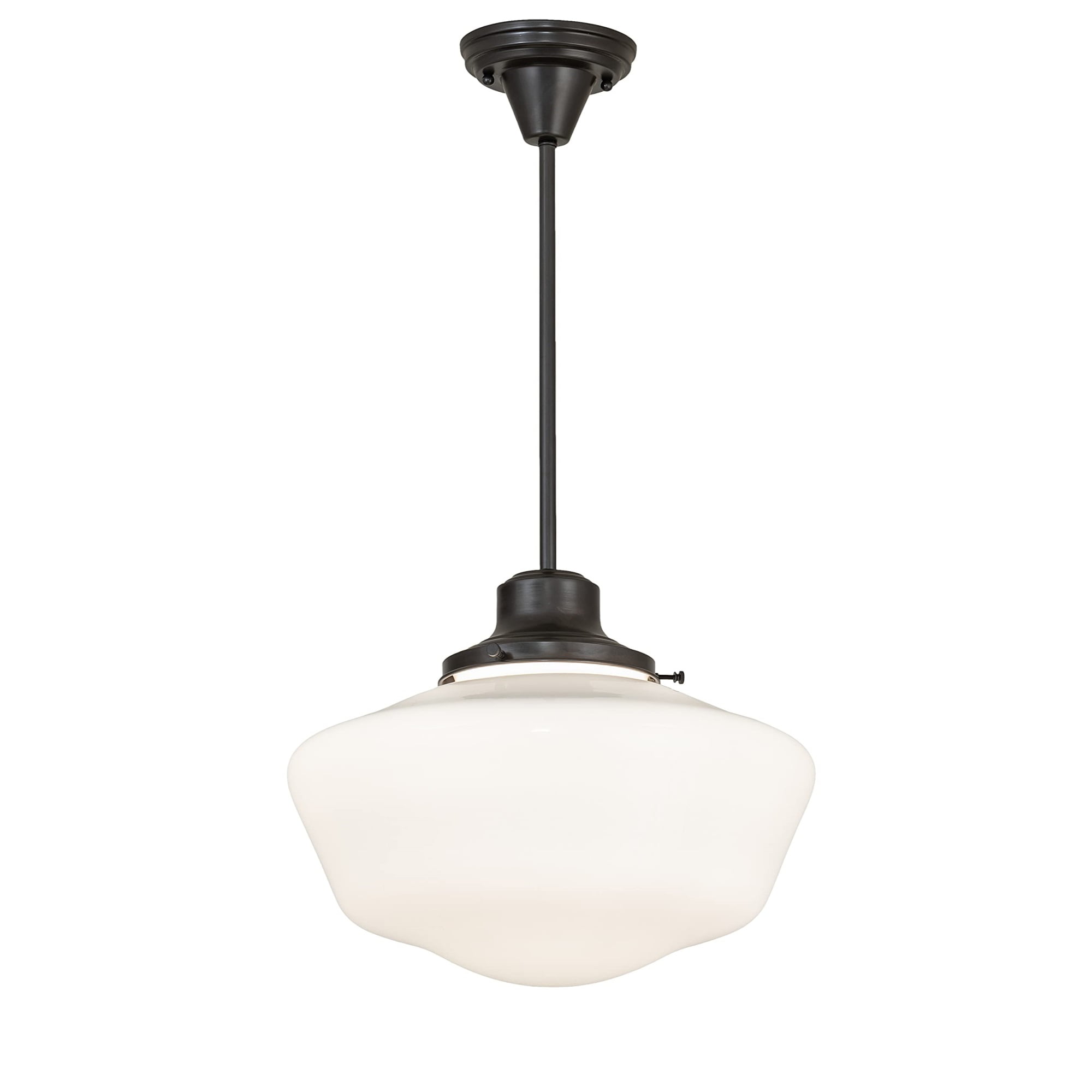 Craftsman Brown Glass Globe Pendant Light
