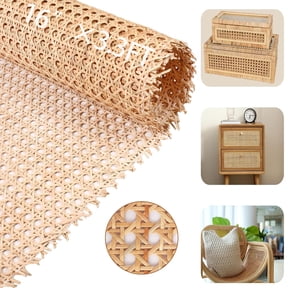 16" Width Cane Webbing Roll 3.3ft,Versatile Rattan Material for DIY Projects and Furniture Upgrades, Ideal for Repairing and Updating Chairs & Cabinets