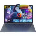 thumbnail image 1 of 16" Windows 11 Pro Laptop Office 2024 Intel Alder Lake N95 8GB RAM 256GB SSD,（1920x1200）FHD IPS ScreenFingerPrint, Backlit Keyboard, Ultra Thin Ultra Thin and Light Business Laptop Computer, 1 of 7