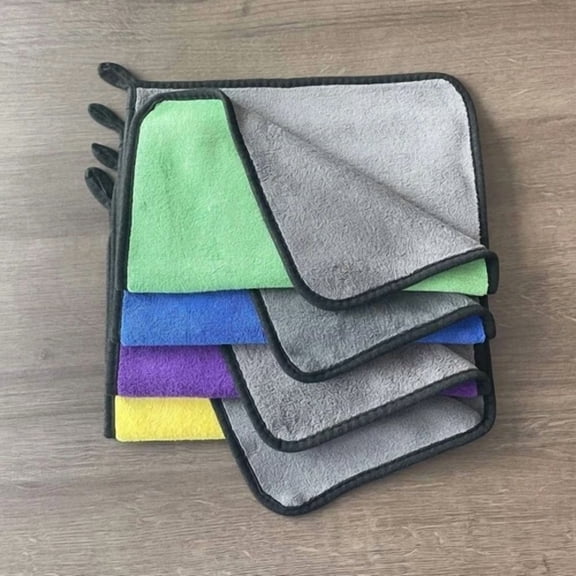 16 X 16 Microfiber Cloth 4 Pack 600 Gsm No Scratch Car Polishing Colors Vary