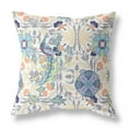 thumbnail image 1 of 16" X 16" Off White And Yellow Broadcloth Floral Throw Pillow, 1 of 5