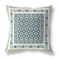 thumbnail image 1 of 16" X 16" White And Green Broadcloth Floral Throw Pillow, 1 of 5