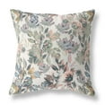 thumbnail image 1 of 16" X 16" White, Pink And Grey Broadcloth Floral Throw Pillow, 1 of 5