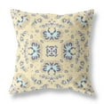 thumbnail image 1 of 16" X 16" Yellow Broadcloth Floral Throw Pillow, 1 of 5