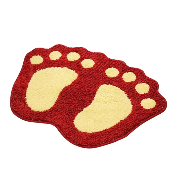 16"X 24" Big Feet Shape Rugs Non Slip Rugs Floor Door Mat Bathroom Bath Mat