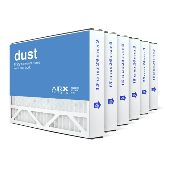 16" X 25" X 3" MERV 8 Air Bear Filter Replacement, 6-Pk