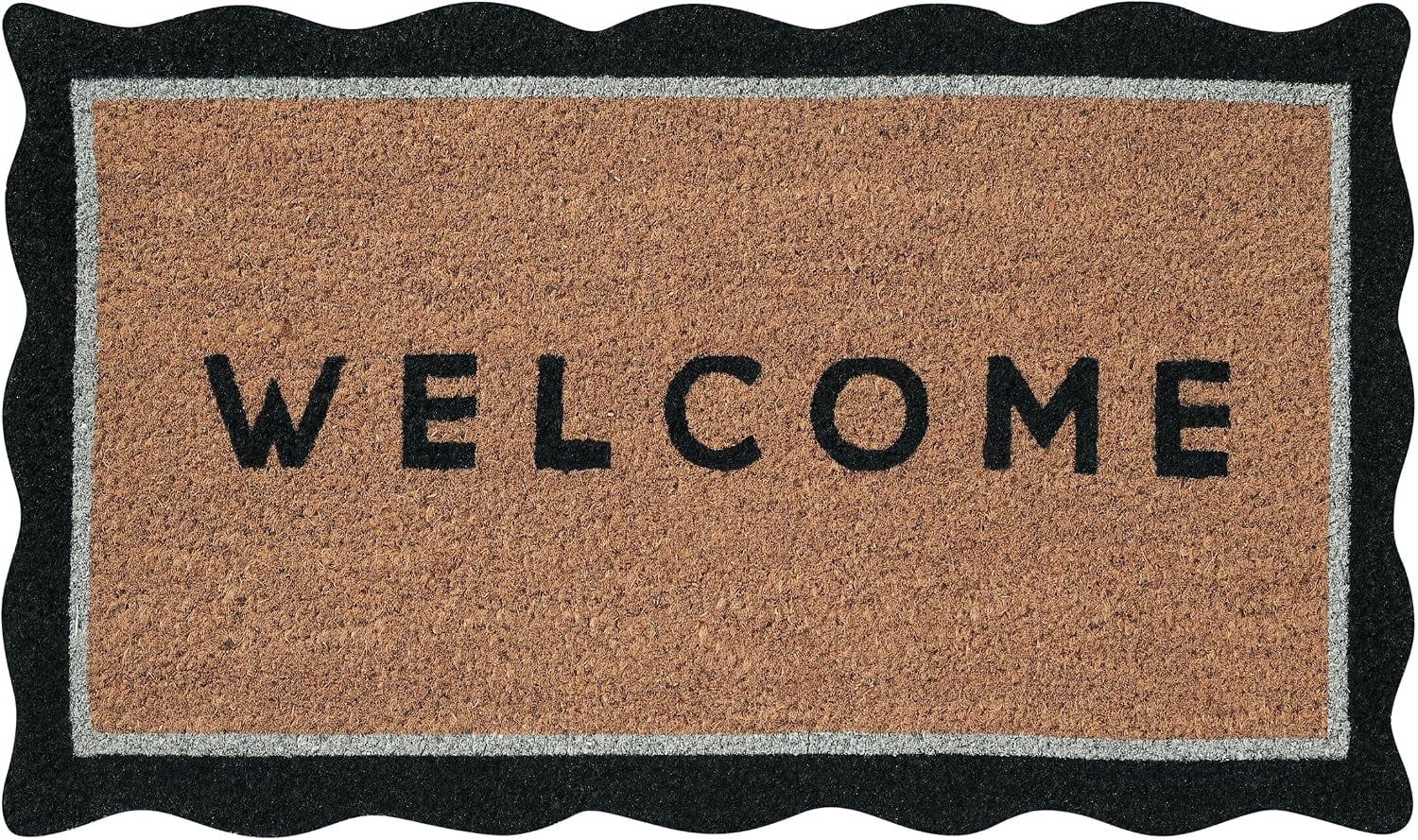 16 X 28 Coir Mats Welcome Black Scallop: Key Details Before Checkout